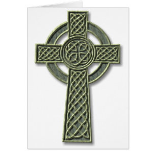 Cartão Celtic Cross - Green Stone