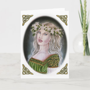 Cartão Celtic lady, Guinevere greeting card