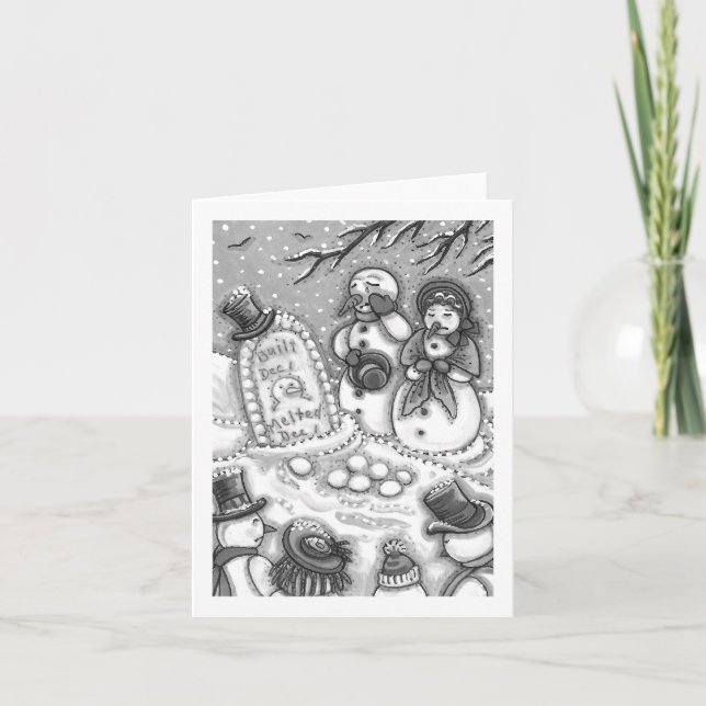 Cartão CEMITÉRIO DE NEVE, COLHIDO ANTES DO SEU Vazio (Frente)