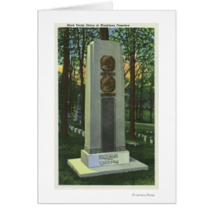 Cartão Cemitério de Woodlawn, Cena de Gravestone Mark Twa