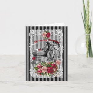 Cartão Cemitério Floral Vintage - Notecard