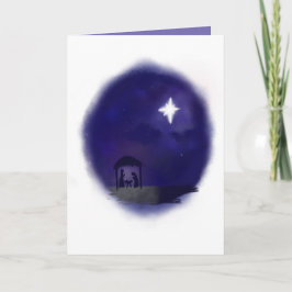 Cartão Cena da Natividade / Mary não teve uma Epidural