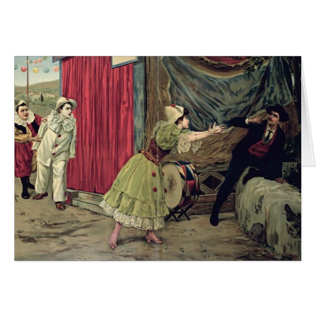 Cartão Cena da ópera 'Pagliacci (Frente Horizontal)
