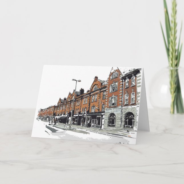 Cartão Cena da rua de Londres (Frente)