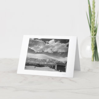 Cartão Cena da rua de Manzanar, nuvens 1943