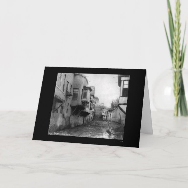 Cartão Cena da rua em Damasco, Síria 1895 (Frente)