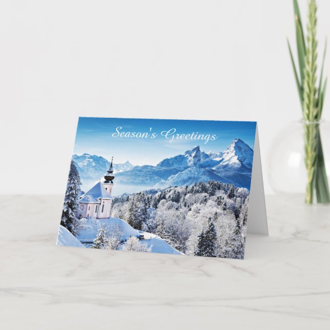 Cartão Cena de inverno personalizada  (Frente)