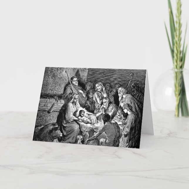 Cartão Cena de Natal Ilustrada (Frente)