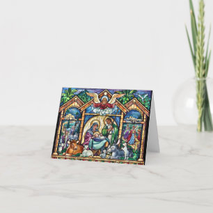 Cartão Cena de Natal Natividade Feliz Natal