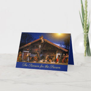 Cartão Cena de Natal O Motivo da Temporada