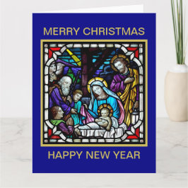 CARTÃO CENA DE NATIVIDADE DE NATAL MERRY
