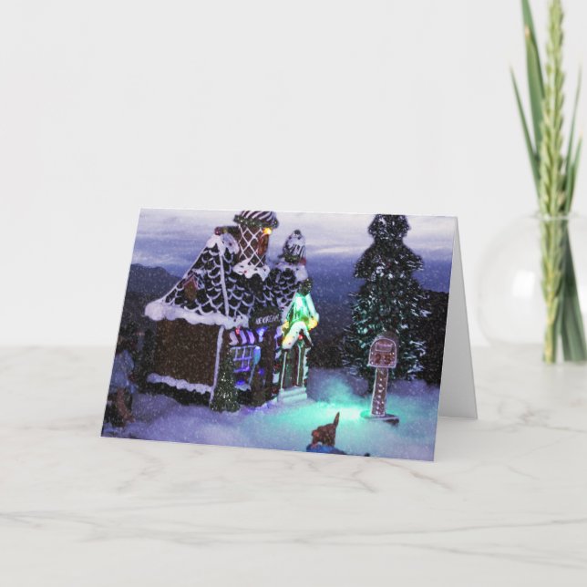 Cartão Cena de neve do Winter Wonderland 2020 (Frente)