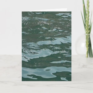 Cartão Cena de Paisagem Marítima de Ondas Oceânicas de Az