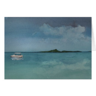 Cartão Cena de relaxamento do barco