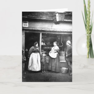 Cartão Cena de rua em Victorian London