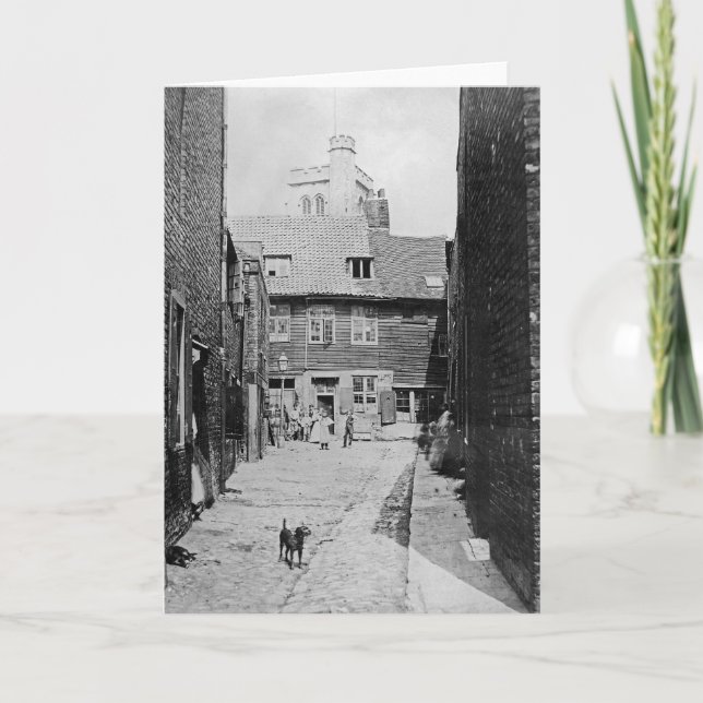 Cartão Cena de rua em Victorian London (Frente)