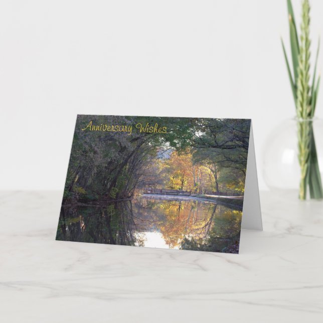 Cartão Cena do Canal C&O para Aniversário de Casamento (Frente)