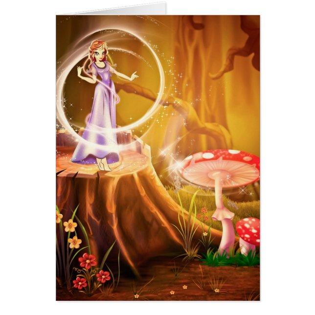 Cartão Cena do conto de fadas (Frente)