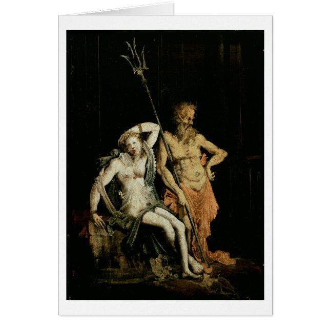 Cartão Cena do inferno: detalhe que mostra Hades e (Frente)