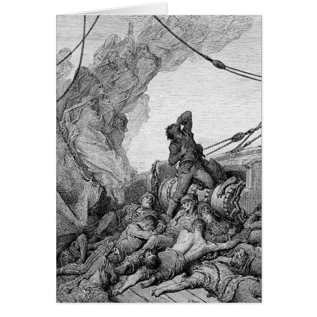 Cartão Cena "do Rime do navegador antigo" 3 (Frente)