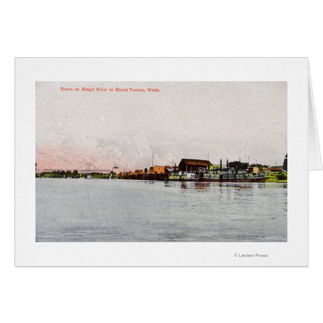 Cartão Cena do Rio Skagit (Frente Horizontal)