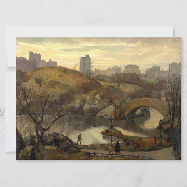 Cartão Cena no Central Park (Nova Iorque, NY, EUA) (Frente)