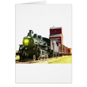 Cartão Cenário da estrada de ferro