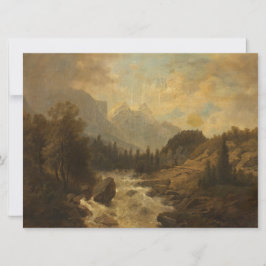 Cartão Cenário de Paisagem Florestal (por Josef Kriehuber