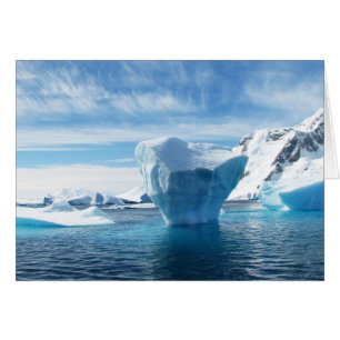 Cartão Cenário natural de Iceberg Antártica