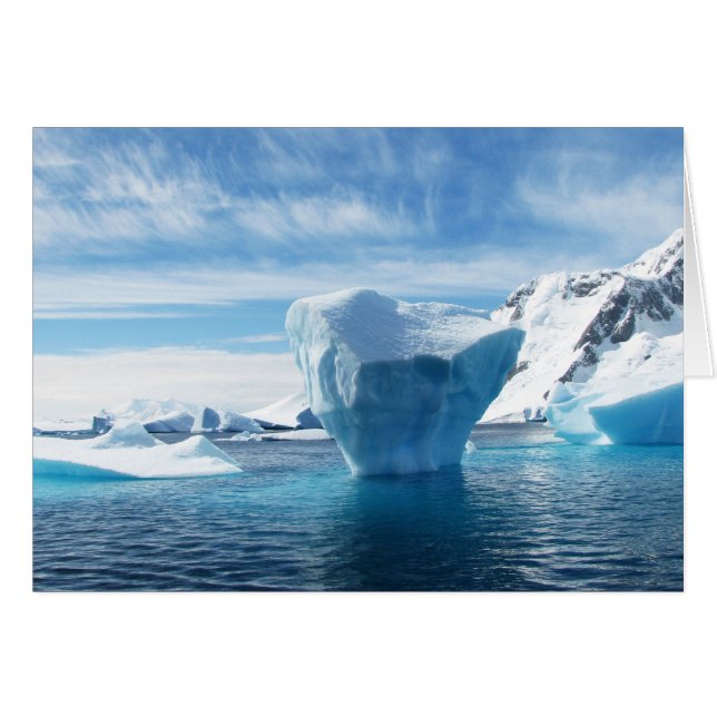 Cartão Cenário natural de Iceberg Antártica (Frente Horizontal)