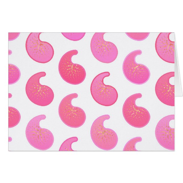 Cartão Cenário rosa-menta em branco (Frente Horizontal)