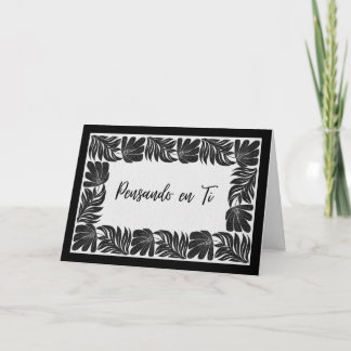Cartão Cenefa Floral Pensando em Ti - Tarjeta