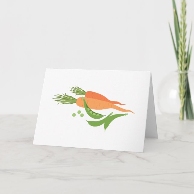 Cartão Cenouras e Ervilhas (Frente)