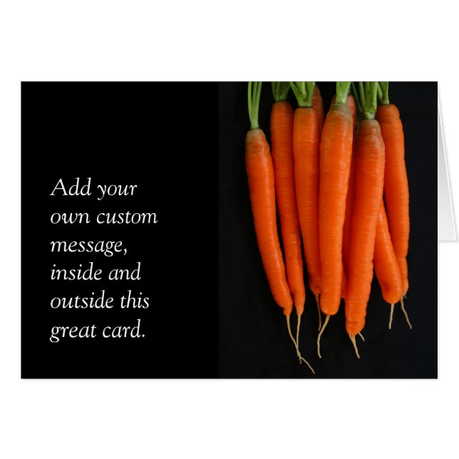 Cartão Cenouras frescas do Jardim (Frente Horizontal)