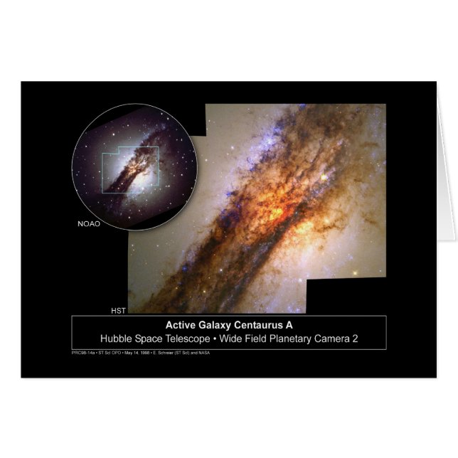 Cartão Centaurus A Galaxy Hubble Telescópio (Frente Horizontal)