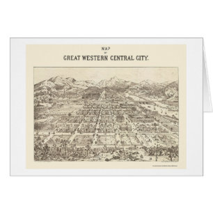 Cartão Central de Great Western, mapa panorâmico do CO -