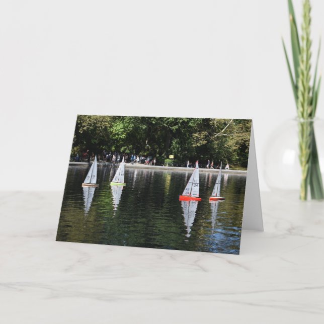 Cartão Central Park Boat Pond New York (Frente)