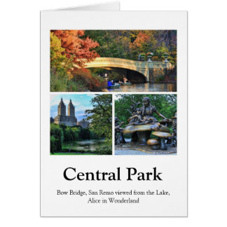 Cartão Central Park: Curve a ponte, San Remo, Alice em