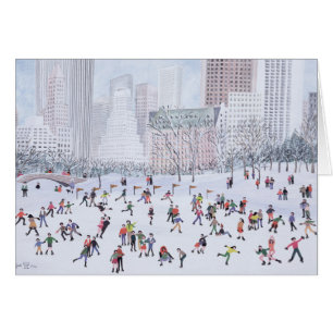 Cartão Central Park New York 1994 da pista de patinagem