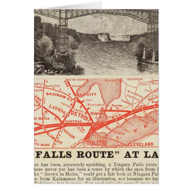 Cartão Central Railroad do Michigan (Frente)