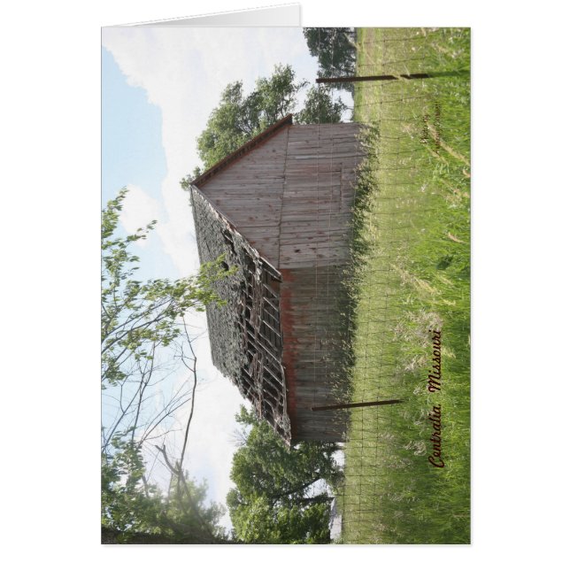 Cartão Centralia Missouri Barn (Frente)