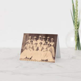 Cartão cerca de 1914 formandos da escola de enfermagem