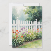 Cerca de Estacas com Flores Pensando em Você Plano