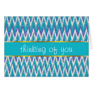 Cartão Cerceta e teste padrão de ziguezague Amethyst do