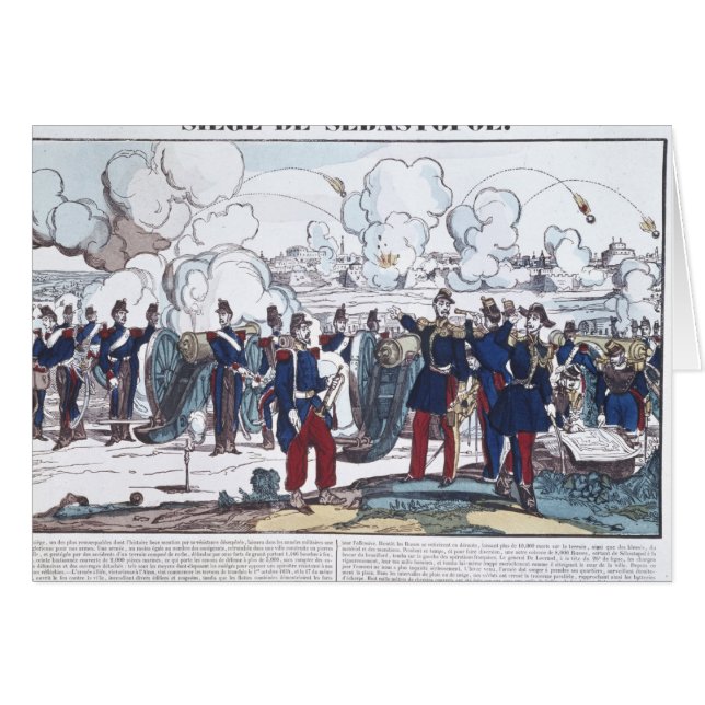 Cartão Cerco de Sebastopol, 1854-55 (Frente Horizontal)