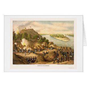 Cartão Cerco de Vicksburg por Kurz e por Allison 1863
