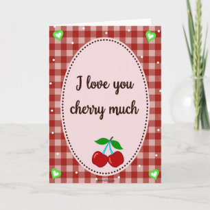 Cartão Cereja Muito Amor Vermelho