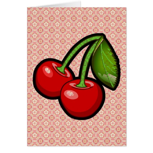 Cartão Cerejas na Flor (Frente)