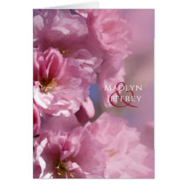 Cartão cerejeira floresce obrigados de casamento em qualq