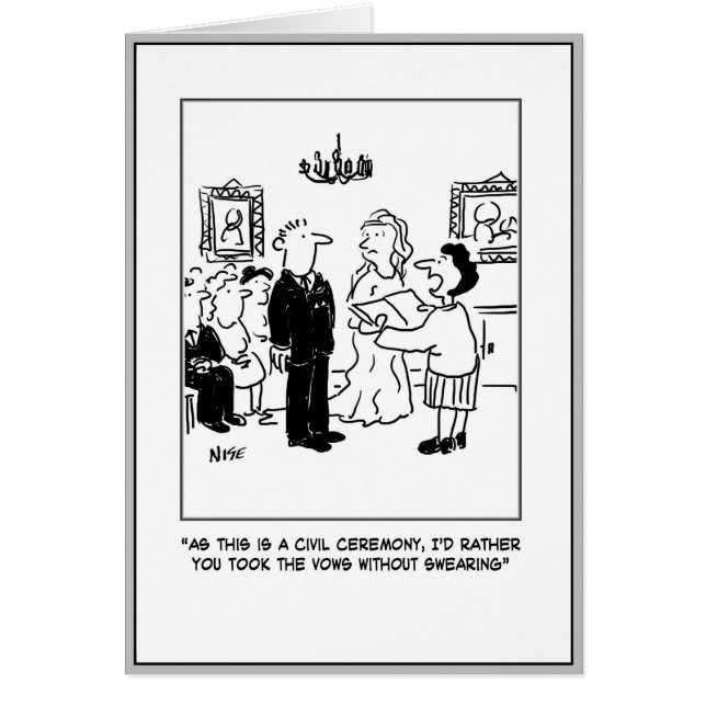 Cartão Cerimônia de Casamento Civil numa Secretaria (Frente)